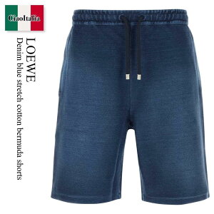 �y���ʌ���E�݌Ɍ���E�����ҏ����I�z ���G�x / Loewe Denim Blue Stretch Cotton Bermuda Shorts / H526Y1AX10 / H526Y1AX10 INDIGOBLUE / H526Y1AX10INDIGOBLUE / �n�[�t�E�V���[�g�p���c