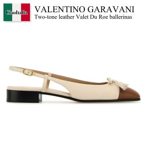 �y���ʌ���E�݌Ɍ���E�����ҏ����I�z �o�����`�m / Valentino Garavani Two-Tone Leather Valet Du Roe Ballerinas / 6W0S0MH0DDT / 6W0S0MH0DDT AHA / 6W0S0MH0DDTAHA / �o���G�V���[�Y