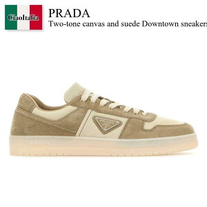 yʌE݌ɌEҏIz v_ / Prada Two-Tone Canvas And Suede Downtown Sneakers / 2EE364 F0F24 / 2EE364 FD002D7R F0F24 / 2EE364FD002D7R / 2EE364FD002D7R F0F24 / 2EE364FD002D7RF0F24 / Xj[J[
