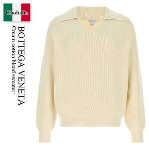 yʌE݌ɌEҏIz {beKEFl^ / Bottega Veneta Cream Cotton Blend Sweater / 820504 V59X0 / 820504 V59X0 9071 / 820504V59X0 / 820504V59X0 9071 / 820504V59X09071 / jbgEZ[^[