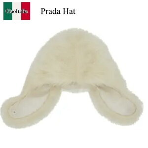 �y���ʌ���E�݌Ɍ���E�����ҏ����I�z �v���_ / Prada Shearling Hood White / 1HC283 F0009 / 1HC283 2D1U F0009 / 1HC2832D1UF0009 / �n�b�g