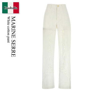 �y���ʌ���E�݌Ɍ���E�����ҏ����I�z �}���[���Z�� / Marine Serre White Cotton Pant / UPA056AUWOV0007 / UPA056AUWOV0007 WH10 / UPA056AUWOV0007WH10 / �p���c