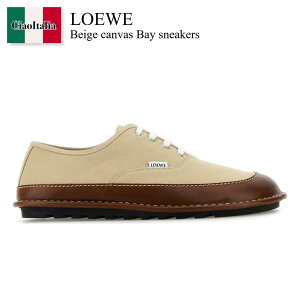 yʌE݌ɌEҏIz Gx / Loewe Beige Canvas Bay Sneakers / M816282XBC / M816282XBC BEIGEBROWN / M816282XBCBEIGEBROWN / hXV[YEvCErWlXV[Y