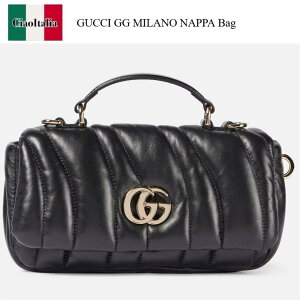 �y���ʌ���E�݌Ɍ���E�����ҏ����I�z �O�b�` / ���΂� / �J�o�� / Gucci Gg Milano Small Top Handle Bag In Leather / 806016AAD71 / 806016 AAD71 1000 / 806016AAD711000 / �V�����_�[�o�b�O�E�|�V�F�b�g