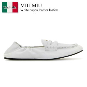 yʌE݌ɌEҏIz ~E~E / Miu Miu White Nappa Leather Loafers / 5D341E F0009 / 5D341E F005EFX F0009 / 5D341EF005EFX / 5D341EF005EFX F0009 / 5D341EF005EFXF0009 / [t@[EIbNXtH[h