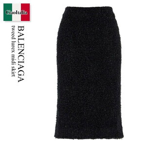 �y���ʌ���E�݌Ɍ���E�����ҏ����I�z �o�����V�A�K / Balenciaga Tweed Lurex Midi Skirt / 793601 T3328 / 793601 T3328 1000 / 793601T33281000 / 793601T3328 / �X�J�[�g