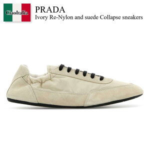 yʌE݌ɌEҏIz v_ / Prada Ivory Re-Nylon And Suede Collapse Sneakers / 1E959N F0304 / 1E959N F005D7C F0304 / 1E959NF005D7C / 1E959NF005D7C F0304 / 1E959NF005D7CF0304 / Xj[J[