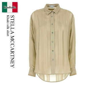 yʌE݌ɌEҏIz XeE}bJ[gj[ / Stella Mccartney Khaki Silk Shirt / 620149 3FJ259 / 620149 3FJ259 3410 / 6201493FJ259 / 6201493FJ259 3410 / 6201493FJ2593410 / uEXEVc