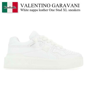�y���ʌ���E�݌Ɍ���E�����ҏ����I�z �o�����`�m / Valentino Garavani White Nappa Leather One Stud Xl Sneakers / 7Y2S0G37XTM / 7Y2S0G37XTM 0BO / 7Y2S0G37XTM0BO / �X�j�[�J�[
