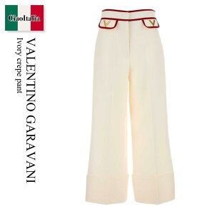 yʌE݌ɌEҏIz o`m / Valentino Garavani Ivory Crepe Pant / 7B3RB6541CF / 7B3RB6541CF AS0 / 7B3RB6541CFAS0 / pc