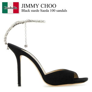 yʌE݌ɌEҏIz W~[`E / Jimmy Choo Black Suede Saeda 100 Sandals / SAEDASANDALBH85EWA / SAEDASANDALBH85EWA BLACRY / SAEDASANDALBH85EWABLACRY / T_E~[