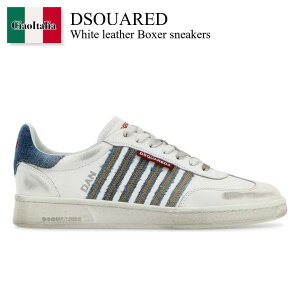 yʌE݌ɌEҏIz fB[XNGA[h / Dsquared White Leather Boxer Sneakers / SNM044301 508443 / SNM044301 508443 M872 / SNM044301508443 / SNM044301508443 M872 / SNM044301508443M872 / Xj[J[
