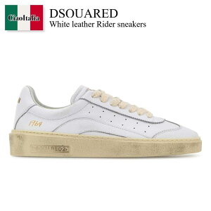 yʌE݌ɌEҏIz fB[XNGA[h / Dsquared White Leather Rider Sneakers / SNW030111 508296 / SNW030111 508296 1062 / SNW030111508296 / SNW030111508296 1062 / SNW0301115082961062 / Xj[J[