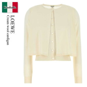 yʌE݌ɌEҏIz Gx / Loewe Cream Wool Cardigan / S540Y14KG3 / S540Y14KG3 WHITE / S540Y14KG3WHITE / J[fBK