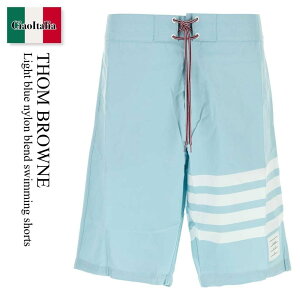 �y���ʌ���E�݌Ɍ���E�����ҏ����I�z �g�� �u���E�� / Thom Browne Light Blue Nylon Blend Swimming Shorts / MTT029A07538 / MTT029A07538 460 / MTT029A07538460 / ����