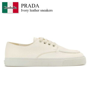�y���ʌ���E�݌Ɍ���E�����ҏ����I�z �v���_ / Prada Ivory Leather Sneakers / 2EE427 F0304 / 2EE427 FG000MN0 F0304 / 2EE427FG000MN0 / 2EE427FG000MN0 F0304 / 2EE427FG000MN0F0304 / �X�j�[�J�[