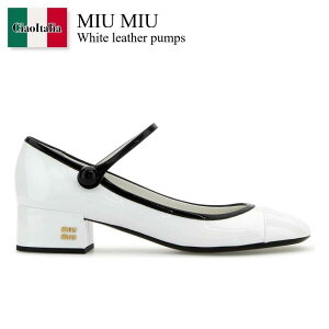 �y���ʌ���E�݌Ɍ���E�����ҏ����I�z �~���E�~���E / Miu Miu White Leather Pumps / 5I435E F0964 / 5I435E FA03506E F0964 / 5I435EFA03506E / 5I435EFA03506E F0964 / 5I435EFA03506EF0964 / �p���v�X