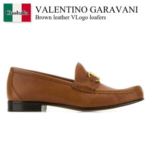 �y���ʌ���E�݌Ɍ���E�����ҏ����I�z �o�����`�m / Valentino Garavani Brown Leather Vlogo Loafers / 6W2S0LM0EWV / 6W2S0LM0EWV N58 / 6W2S0LM0EWVN58 / ���[�t�@�[�E�I�b�N�X�t�H�[�h
