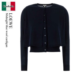 �y���ʌ���E�݌Ɍ���E�����ҏ����I�z ���G�x / Loewe Midnight Blue Wool Cardigan / S540Y14KG3 / S540Y14KG3 DARKNAVYBLUE / S540Y14KG3DARKNAVYBLUE / �J�[�f�B�K��