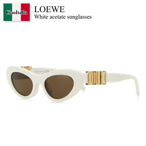 �y���ʌ���E�݌Ɍ���E�����ҏ����I�z ���G�x / Loewe White Acetate Sunglasses / LW40156U52 / LW40156U52 25E / LW40156U5225E / �T���O���X