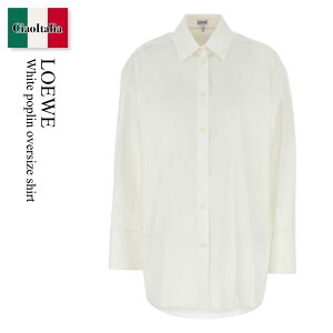 �y���ʌ���E�݌Ɍ���E�����ҏ����I�z ���G�x / Loewe White Poplin Oversize Shirt / S359Y05XE5 / S359Y05XE5 WHITE / S359Y05XE5WHITE / �u���E�X�E�V���c