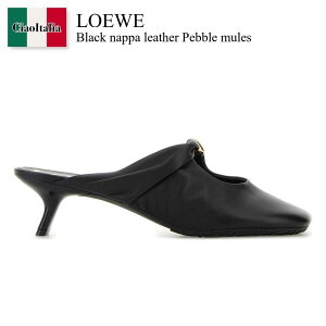 yʌE݌ɌEҏIz Gx / Loewe Black Nappa Leather Pebble Mules / L815379X95 / L815379X95 BLACK / L815379X95BLACK / T_E~[