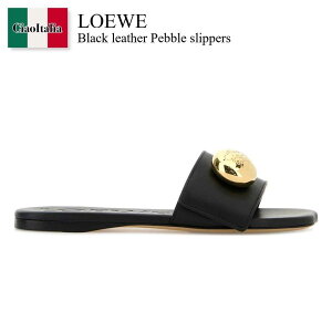 yʌE݌ɌEҏIz Gx / Loewe Black Leather Pebble Slippers / L815465XB0 / L815465XB0 BLACK / L815465XB0BLACK / T_E~[