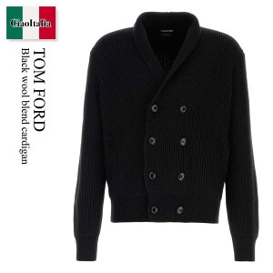 yʌE݌ɌEҏIz gEtH[h / Tom Ford Black Wool Blend Cardigan / KLL012YMW094LB999 / KLL012YMW094L B999 / KLL012YMW094 / KLL012YMW094 LB999 / J[fBK