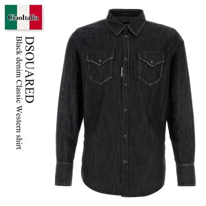 yʌE݌ɌEҏIz fB[XNGA[h / Dsquared Black Denim Classic Western Shirt / S74DM0936 S30826 / S74DM0936 S30826 900 / S74DM0936S30826 / S74DM0936S30826 900 / S74DM0936S30826900 / Vc