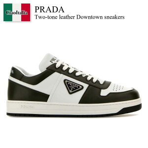 �y���ʌ���E�݌Ɍ���E�����ҏ����I�z �v���_ / Prada Two-Tone Leather Downtown Sneakers / 2EE364 F008L / 2EE364 FD0033LOI F008L / 2EE364FD0033LOI / 2EE364FD0033LOI F008L / 2EE364FD0033LOIF008L / �X�j�[�J�[