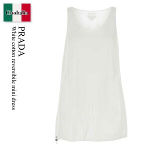�y���ʌ���E�݌Ɍ���E�����ҏ����I�z �v���_ / Prada White Cotton Reversibile Mini Dress / 133319 F0009 / 133319 SOOO17XE F0009 / 133319SOOO17XE / 133319SOOO17XE F0009 / 133319SOOO17XEF0009 / �����s�[�X