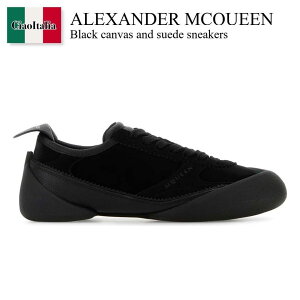 yʌE݌ɌEҏIz ALT_[E}bNC[ / Alexander Mcqueen Black Canvas And Suede Sneakers / 828616 W4ABD / 828616 W4ABD 1002 / 828616W4ABD / 828616W4ABD 1002 / 828616W4ABD1002 / Xj[J[