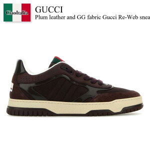 yʌE݌ɌEҏIz Ob` / Gucci Plum Leather And Gg Fabric Gucci Re-Web Sneakers / 842840 AAEW9 / 842840 AAEW9 2045 / 842840AAEW9 / 842840AAEW9 2045 / 842840AAEW92045 / Xj[J[