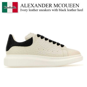 yʌE݌ɌEҏIz ALT_[E}bNC[ / Alexander Mcqueen Ivory Leather Sneakers With Black Leather / 807881 WHAEG / 807881 WHAEG 9079 / 807881WHAEG / 807881WHAEG 9079 / 807881WHAEG9079 / Xj