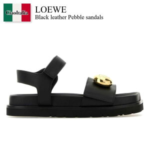 yʌE݌ɌEҏIz Gx / Loewe Black Leather Pebble Sandals / L815465XB7 / L815465XB7 BLACK / L815465XB7BLACK / T_E~[