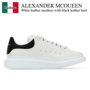 yʌE݌ɌEҏIz ALT_[E}bNC[ / Alexander Mcqueen White Leather Sneakers With Black Leather / 553680 WIAIG / 553680 WIAIG 9061 / 553680WIAIG / 553680WIAIG 9061 / 553680WIAIG9061 / Xj