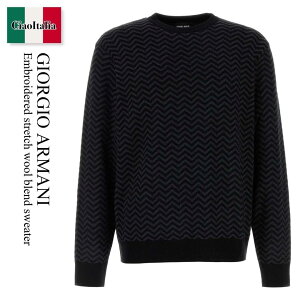yʌE݌ɌEҏIz WWI A}[j / Giorgio Armani Embroidered Stretch Wool Blend Sweater / GM00195 7AF19069 / GM00195 7AF19069 FC001 / GM001957AF19069 / GM001957AF19069 FC001 / GM001957AF19069FC001 / 