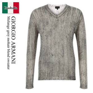 yʌE݌ɌEҏIz WWI A}[j / Giorgio Armani Melange Grey Mohair Blend Sweater / GM00228 4AF20377 / GM00228 4AF20377 U8110 / GM002284AF20377 / GM002284AF20377 U8110 / GM002284AF20377U8110 / jb