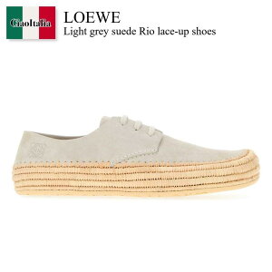 yʌE݌ɌEҏIz Gx / Loewe Light Grey Suede Rio Lace-Up Shoes / M526284X01 / M526284X01 LIGHTGREY / M526284X01LIGHTGREY / hXV[YEvCErWlXV[Y