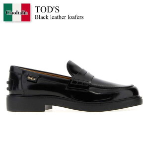 yʌE݌ɌEҏIz gbY / Tod'S Black Leather Loafers / XXW20L0IP70SHA / XXW20L0IP70SHA B999 / XXW20L0IP70SHAB999 / [t@[EIbNXtH[h