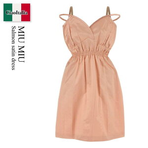 �y���ʌ���E�݌Ɍ���E�����ҏ����I�z �~���E�~���E / Miu Miu Salmon Satin Dress / MF6040 F0924 / MF6040 SOOO18BE F0924 / MF6040SOOO18BE / MF6040SOOO18BE F0924 / MF6040SOOO18BEF0924 / �����s�[�X