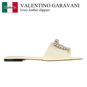 �y���ʌ���E�݌Ɍ���E�����ҏ����I�z �o�����`�m / Valentino Garavani Ivory Leather Slippers / 7W2S0MQ9EXS / 7W2S0MQ9EXS L96 / 7W2S0MQ9EXSL96 / �T���_���E�~���[��