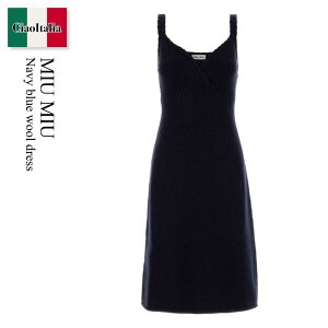 �y���ʌ���E�݌Ɍ���E�����ҏ����I�z �~���E�~���E / Miu Miu Navy Blue Wool Dress / MMA913 F0008 / MMA913 SOOO18H1 F0008 / MMA913SOOO18H1 / MMA913SOOO18H1 F0008 / MMA913SOOO18H1F0008 / �����s�[�X