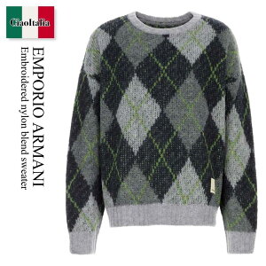yʌE݌ɌEҏIz G|IEA}[j / Emporio Armani Embroidered Nylon Blend Sweater / EM0025 00AF19842 / EM0025 00AF19842 FB001 / EM002500AF19842 / EM002500AF19842 FB001 / EM002500AF19842FB001 / jb