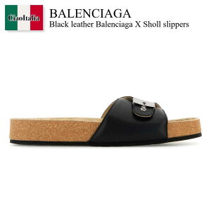 yʌE݌ɌEҏIz oVAK / Balenciaga Black Leather Balenciaga X Sholl Slippers / 827670 WB2U1 / 827670 WB2U1 1180 / 827670WB2U1 / 827670WB2U1 1180 / 827670WB2U11180 / T_