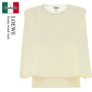 �y���ʌ���E�݌Ɍ���E�����ҏ����I�z ���G�x / Loewe Ivory Wool Vest / S540Y55K24 / S540Y55K24 WHITE / S540Y55K24WHITE / �x�X�g�E�W��