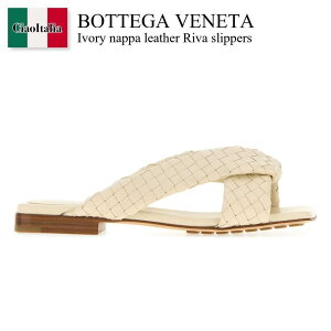 �y���ʌ���E�݌Ɍ���E�����ҏ����I�z �{�b�e�K�E���F�l�^ / Bottega Veneta Ivory Nappa Leather Riva Slippers / 837897 V2ED0 / 837897 V2ED0 9031 / 837897V2ED0 / 837897V2ED0 9031 / 837897V2ED09031 / �T���_���E�~���[��
