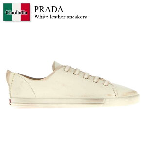 yʌE݌ɌEҏIz v_ / Prada White Leather Sneakers / 1E207O F0K74 / 1E207O FD015V69 F0K74 / 1E207OFD015V69 / 1E207OFD015V69 F0K74 / 1E207OFD015V69F0K74 / Xj[J[