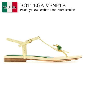 �y���ʌ���E�݌Ɍ���E�����ҏ����I�z �{�b�e�K�E���F�l�^ / Bottega Veneta Pastel Yellow Leather Rana Flora Sandals / 837846 V1TR0 / 837846 V1TR0 7105 / 837846V1TR0 / 837846V1TR0 7105 / 837846V1TR07105 / �T���_���E�~���[��