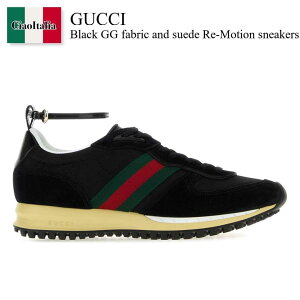 yʌE݌ɌEҏIz Ob` / Gucci Black Gg Fabric And Suede Re-Motion Sneakers / 840291 AAEZM / 840291 AAEZM 1061 / 840291AAEZM / 840291AAEZM 1061 / 840291AAEZM1061 / Xj[J[